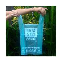 Recyclable Organic cassava clothing gift biodegradable plastic bags raw material i am not plastic bag